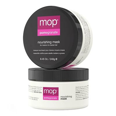 MOP Pomegranate Nourishing Mask For Medium to Coarse Hair, 8.45 Oz., Deep Conditioner, Reduces Frizz, Hydrates Restores Dry, Dull Hair