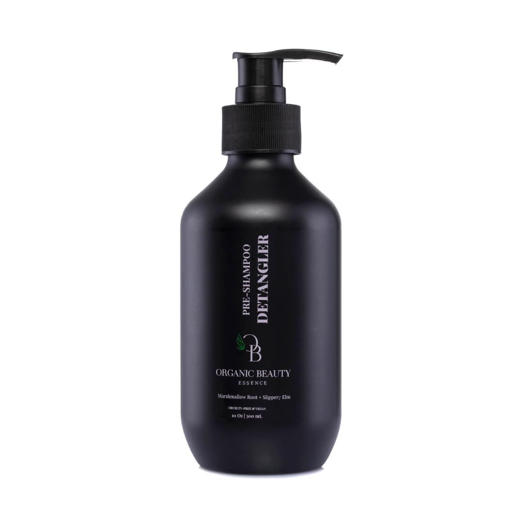 ORGANIC BEAUTY ESSENCE Pre-Shampoo Detangler Marshmallow Root Slippery Elm Reduce Hair breakage and Detangle all curlycoily hair types 10oz
