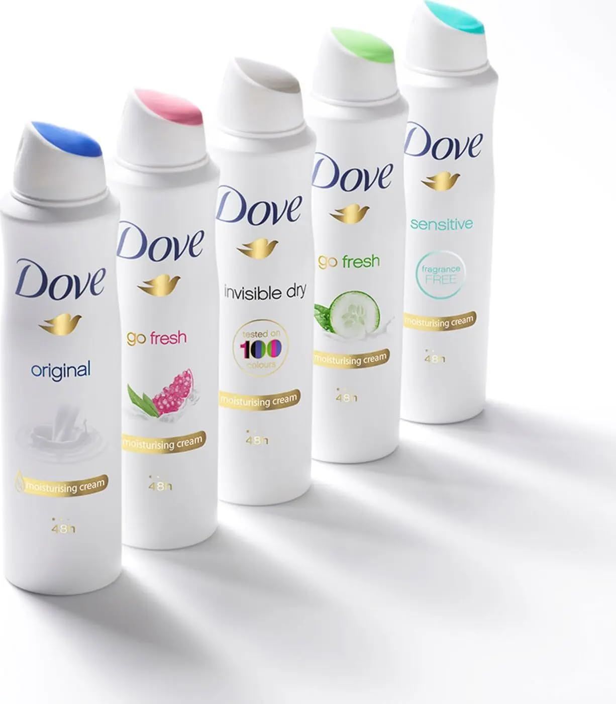 Dove Deodorant 4-Pack for Women - Assorted Fragrance - Elevate Your Freshness Game - 150 ml 48-Hour Confidence and a Touch of Feminine Elegance - Grab Yours Now - Packed by Magna Mindz