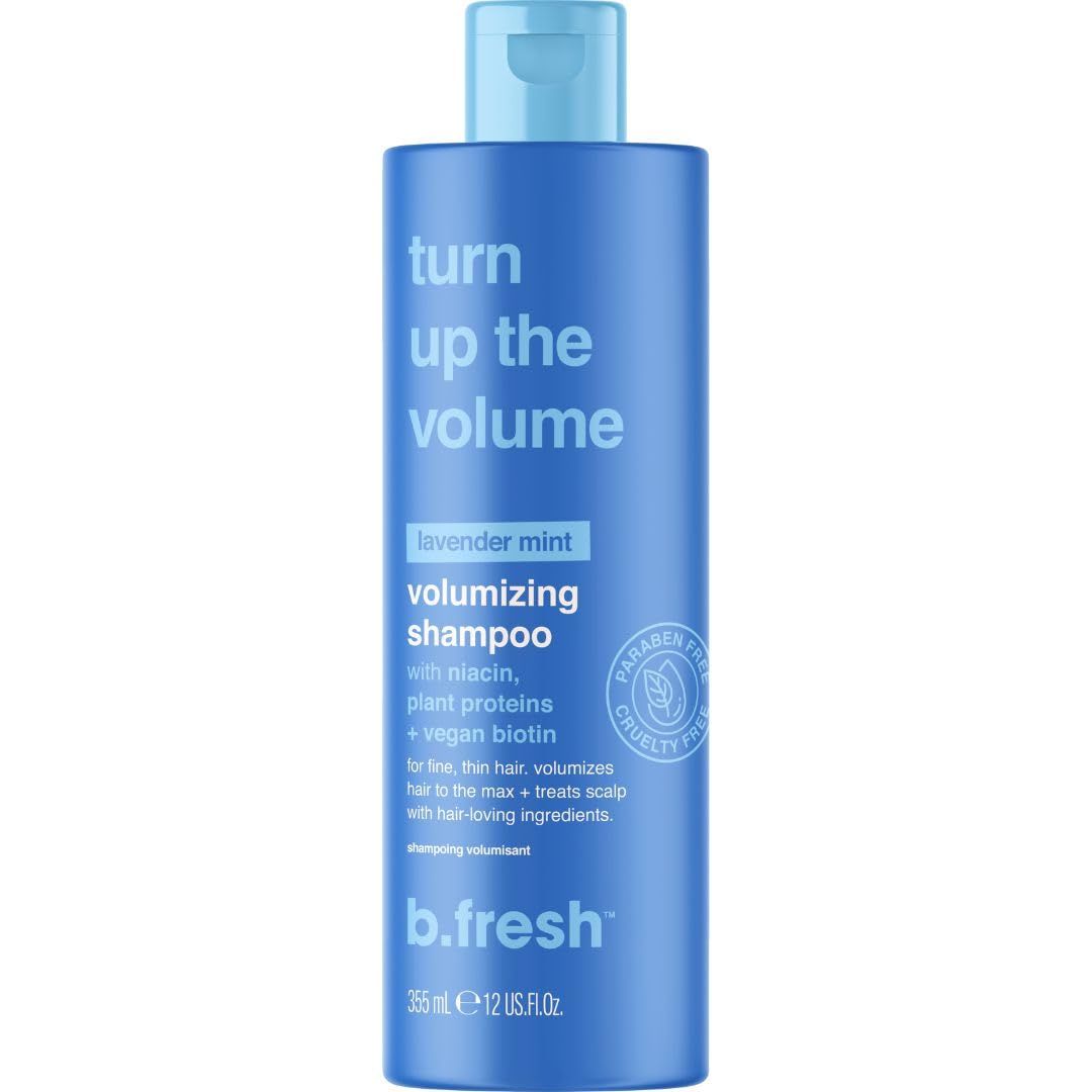 b.fresh Volumizing Shampoo Turn Up The Volume - Add Volume to Fine, Thin Hair Types, Packed with Niacin, Plant Proteins, and Biotin for Growth, 12 Fl Oz