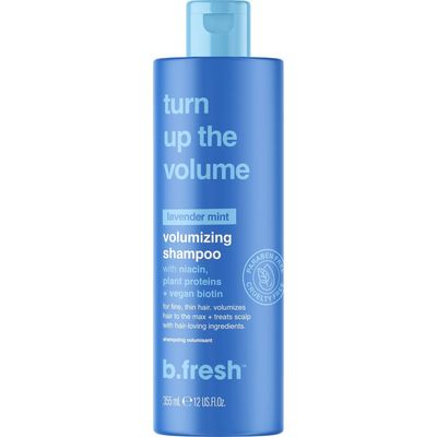 b.fresh Volumizing Shampoo Turn Up The Volume - Add Volume to Fine, Thin Hair Types, Packed with Niacin, Plant Proteins, and Biotin for Growth, 12 Fl Oz