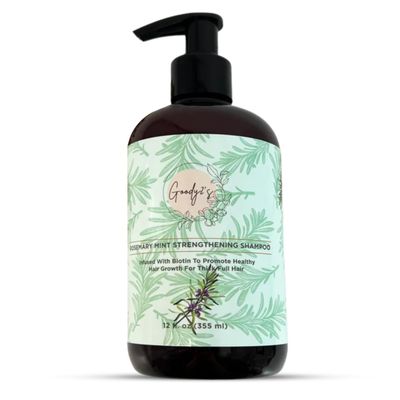 GOODY 2&#39;S Rosemary Mint Strengthening Shampoo Infused with Biotin for Healthy Hair Growth Nourishing Refreshing Hair Cleanser, 355ml
