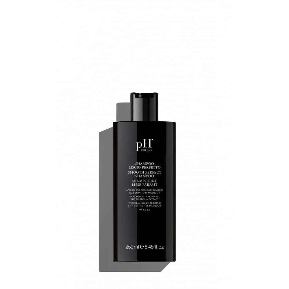 pH PURE HAIR Smooth Perfect Anti-Frizz Shampoo Enriched with Monoi Oil Magnolia Extract Intense Hydration Shine Sulfate-Free, Safe for Color-Treated Hair 8.45 oz