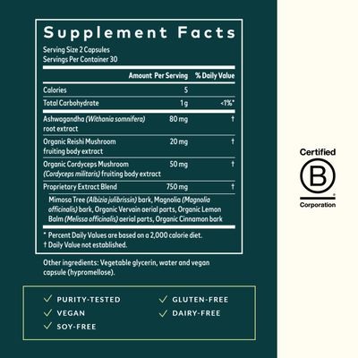 Gaia Herbs Adrenal Health Nightly Restore - Herbal Supplement with Ashwagandha, Magnolia Bark, Cordyceps, Lemon Balm, and More - 60 Vegan Liquid Phyto-Capsules (30 Servings)