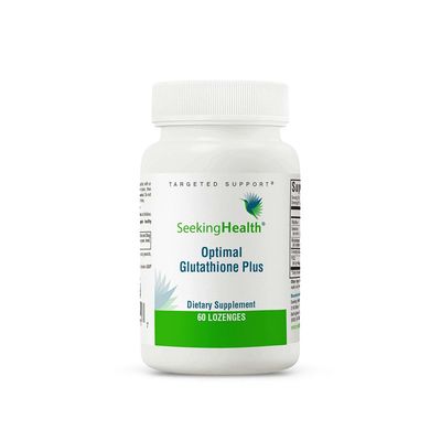 Seeking Health Optimal Glutathione Plus, 25 mg S-Acetyl-L-Glutathione with Cofactors, Immune and Detoxification Support, Liver Health, Antioxidant and Free Radical Support, Vegetarian (60 lozenges)