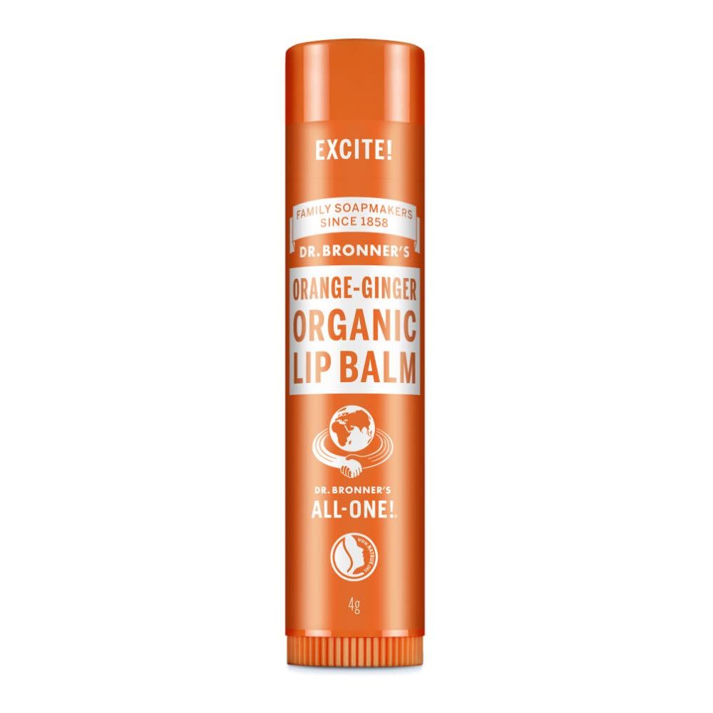 Dr. Bronners Orange Ginger Lip Balm, 4 GR