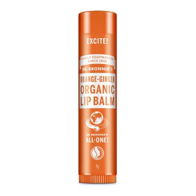 Dr. Bronners Orange Ginger Lip Balm, 4 GR