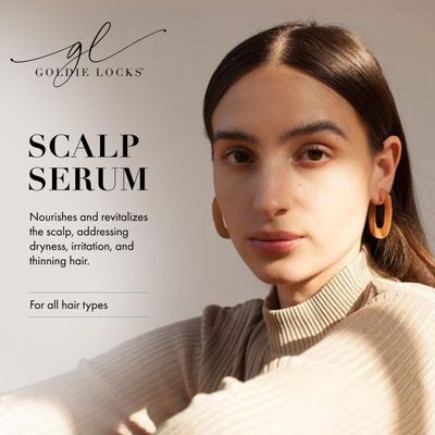 Goldie Locks Scalp Serum, Stimulates Hair Growth, Thickens Strands with Capixyl, Ginseng Probiotic, Strengthens, Restores, Nourishes All Hair Types, Extensions Scalp Health, Hydrating, 1.86 Fl Oz