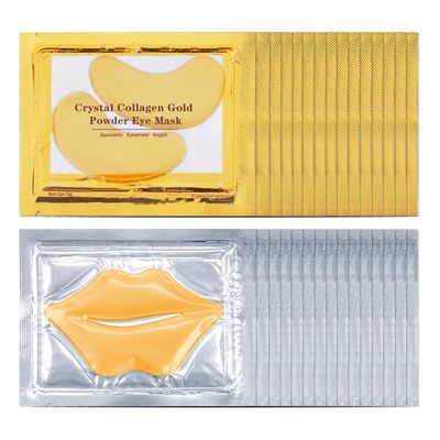 CAHIUYOA 30PCS Lip Mask Eye Mask 24k Gold Under Eye Patches for Puffy Eyes and Dark Circles Effectively Moisturizing the Lip and Eye Skin Reducing Fine Lines