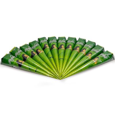 Reshma Beauty Pack of 12 Henna Cones for Hair 100 Natural Ready to use Henna Paste Hair Color Infused with Eucalyptus Oil Nourishing Long-Lasting Chemical Free Ayurvedic Hair Dye (Original)