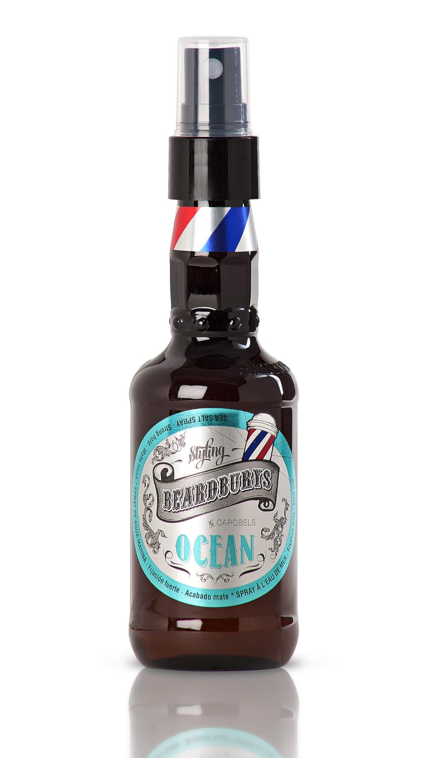 Beardburys Sea Salt Spray for Men&#39;s Textured, Voluminous Beach Hair Style - 3.4 Oz, Natural Shine and Barber Grade Formula