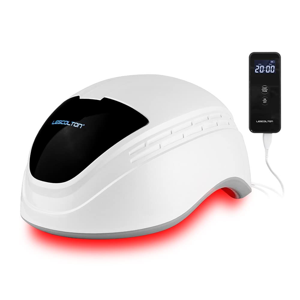 LESCOLTON Hair Growth Device, FDA Cleared, 80 Laser Diodes Rechargeable Red Light Therapy Cap Helmet