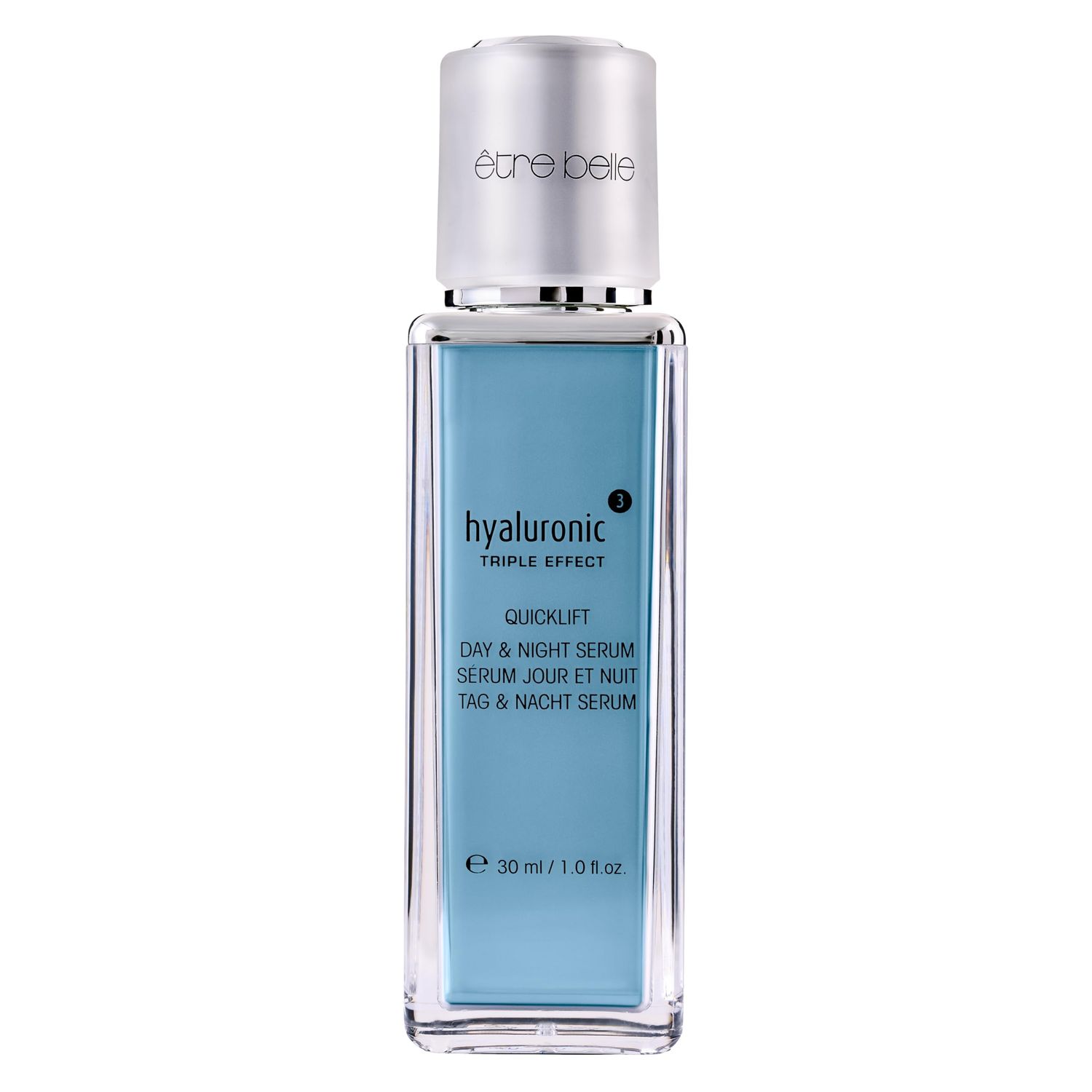 tre belle Hyaluronic Triple Effect Quicklift Day Night Serum Hyaluronic Acid Serum for Face Intense Hydration Moisturizing, Lifting Firming Result for All Skin Types 30 ml 1 Fl Oz
