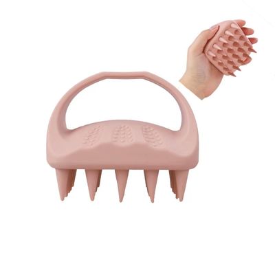 AKFATUP Hair Scalp Massager, Scalp Scrubber with Soft Silicone Bristles for Hair Growth Dandruff Removal, Hair Shampoo Brush for Scalp Exfoliator, red