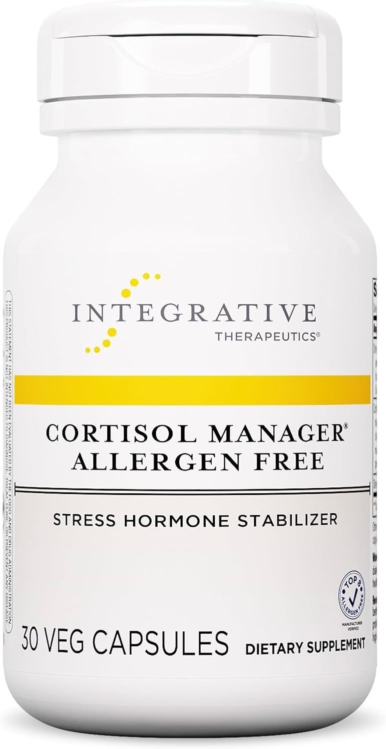 Integrative Therapeutics Cortisol Manager - Allergen-Free - Supplement with Ashwagandha and L-Theanine - Supports Relaxation Calm to Support Restful Sleep - 30 Tablets