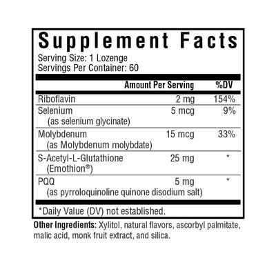 Seeking Health Optimal Glutathione Plus, 25 mg S-Acetyl-L-Glutathione with Cofactors, Immune and Detoxification Support, Liver Health, Antioxidant and Free Radical Support, Vegetarian (60 lozenges)