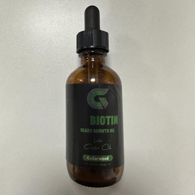 GENTRYMANCARE Beard Growth Oil with Biotin, Beard Oil for Men - Mustache Oil Beard Conditioner for Growth - Hydrates, Thickens Facial Hair Growth - Made with Castor Oil Argan Oil - 2Oz (Cedar)