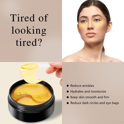 ZQLLCF Under Eye Patches - Gold Eye Mask for Puffy Eyes and Dark Circles, 60PCS Collagen Eye Gel Pads with Hyaluronic Acid for Puffiness Wrinkles, Under Eye Treatment Skin Care Products
