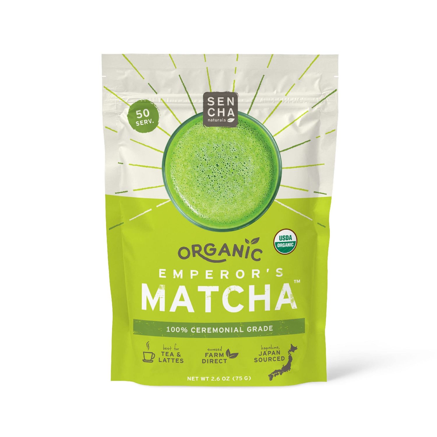 SENCHA Naturals Emperor&#39;s Matcha, 100 Ceremonial Matcha Powder