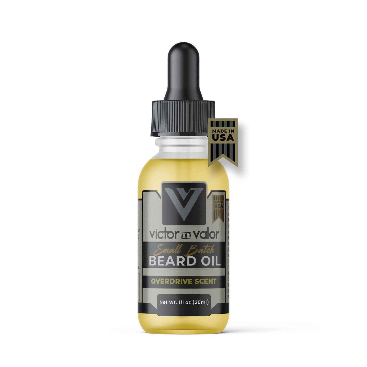 Small Batch Beard Oil - Moisturizing Oils To Help Style Your Beard or Mustache and Promote Growth - (Overdrive Scent 1oz)