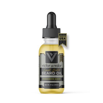 Small Batch Beard Oil - Moisturizing Oils To Help Style Your Beard or Mustache and Promote Growth - (Overdrive Scent 1oz)