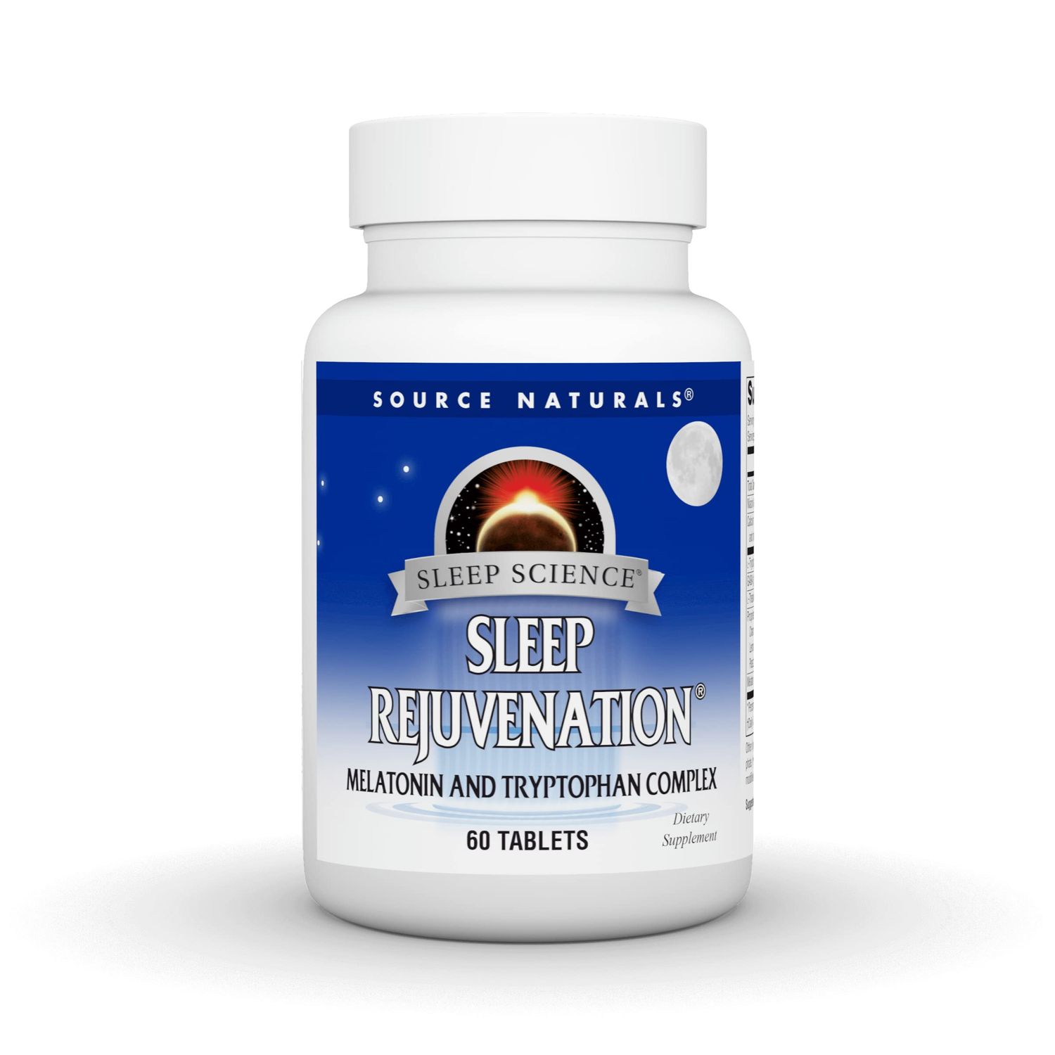 Source Naturals Sleep Science Sleep Rejuvenation, Melatonin and Tryptophan Complex for Restful Sleep Support - 60 Tablets