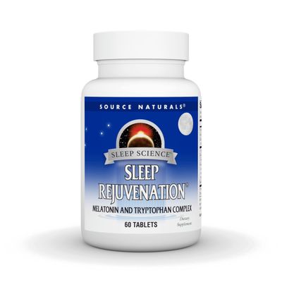 Source Naturals Sleep Science Sleep Rejuvenation, Melatonin and Tryptophan Complex for Restful Sleep Support - 60 Tablets