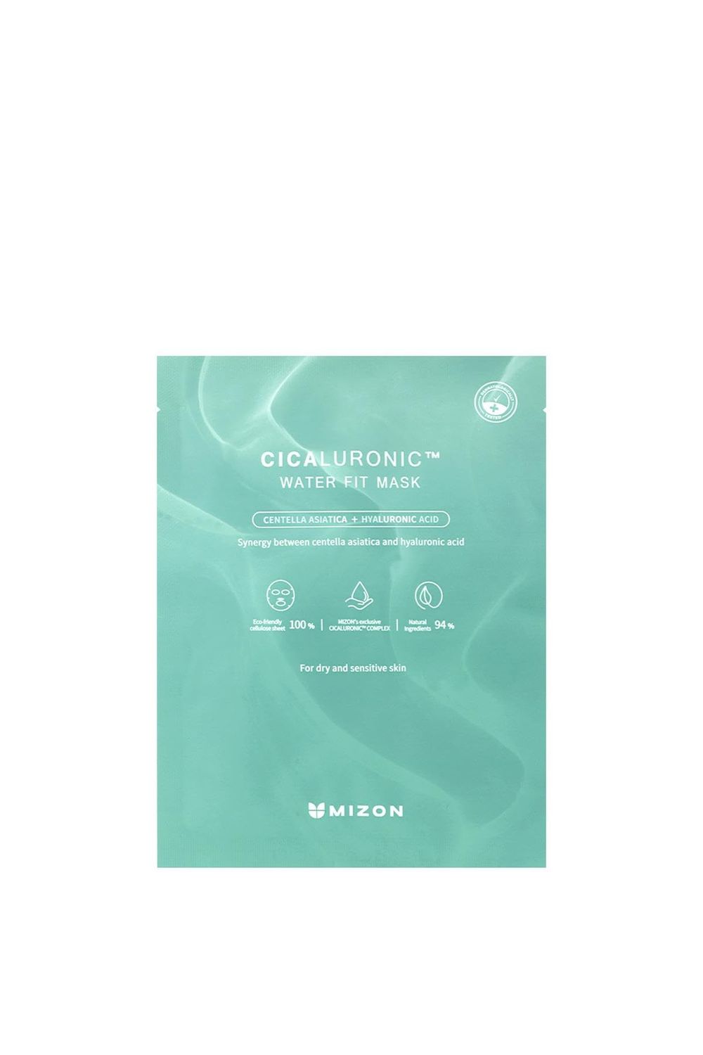 MIZON Cicaluronic Line, Cicaluronic Water Fit Mask, Vegan Formula, Cica Hyaluronic Acid, Soothing, Moisturizing, Sensitive Skin, Dry Skin (5masks)