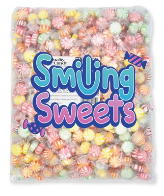 Smiling Sweets Fruit Spinners Hard Candy, 5 lbs of Fruit Flavored Candy, Delicious Round Fruit Flavored Candy, Share with Friends and Family