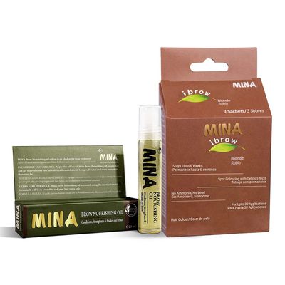 MINA ibrow Professional Hair Color Kit Regular Pack (Blond with Nourishing Oil)
