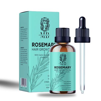 Rosemary Oil for Hair Growth 2 fl oz Pure Organic Rosemary Essential Oil Serum for Dry Damaged Hair Hair Growth Hair Loss Scalp Treatment Enhanced with Biotin, Jojoba Castor Oil - 100 Pure Serum