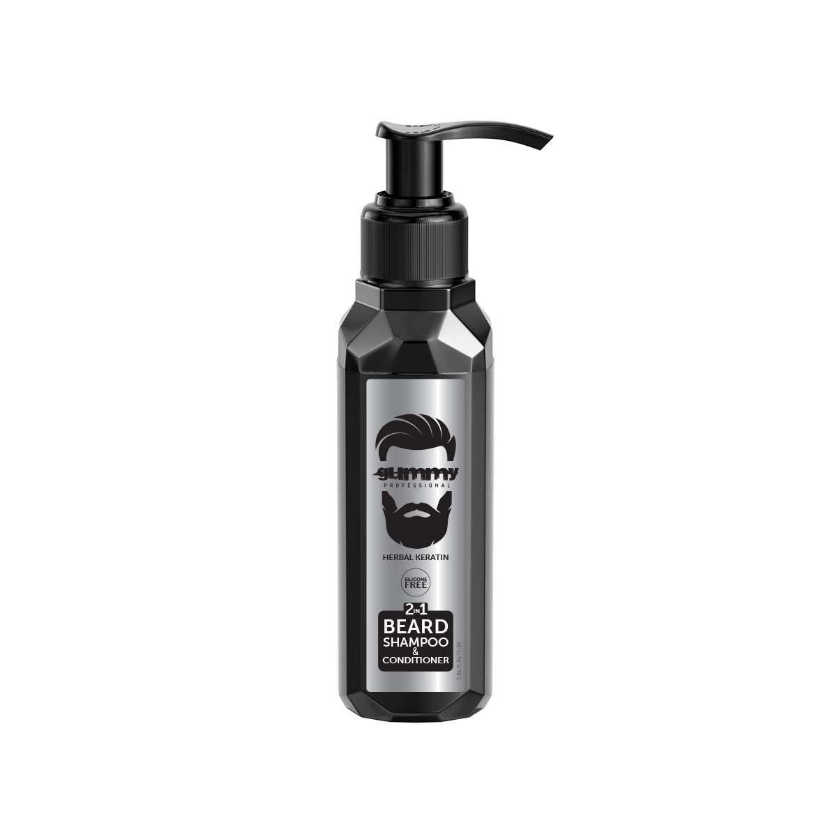 Gummy 2in1 Beard Shampoo Conditioner 3.38 fl.oz - Herbal Keratin, Silicone Free, 100 ml