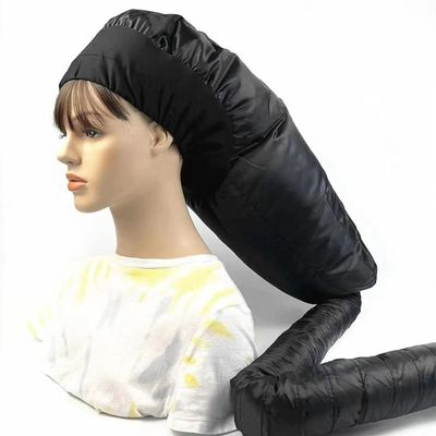Bonnet Hair Dryer Hood Diffuser Attachment - Soft Adjustable Dryer Cap with Headband - Heat Protector Hair Drying Hoods - Deep Conditioning Oiling and Hair Drying - Blow-Dryer with Case (Large)
