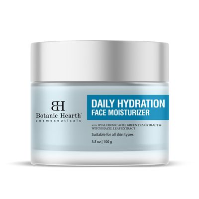 Botanic Hearth Daily Hydration Moisturizer with Hyaluronic Acid, Green Tea Extract All Skin Type 3.5 fl oz 100 g
