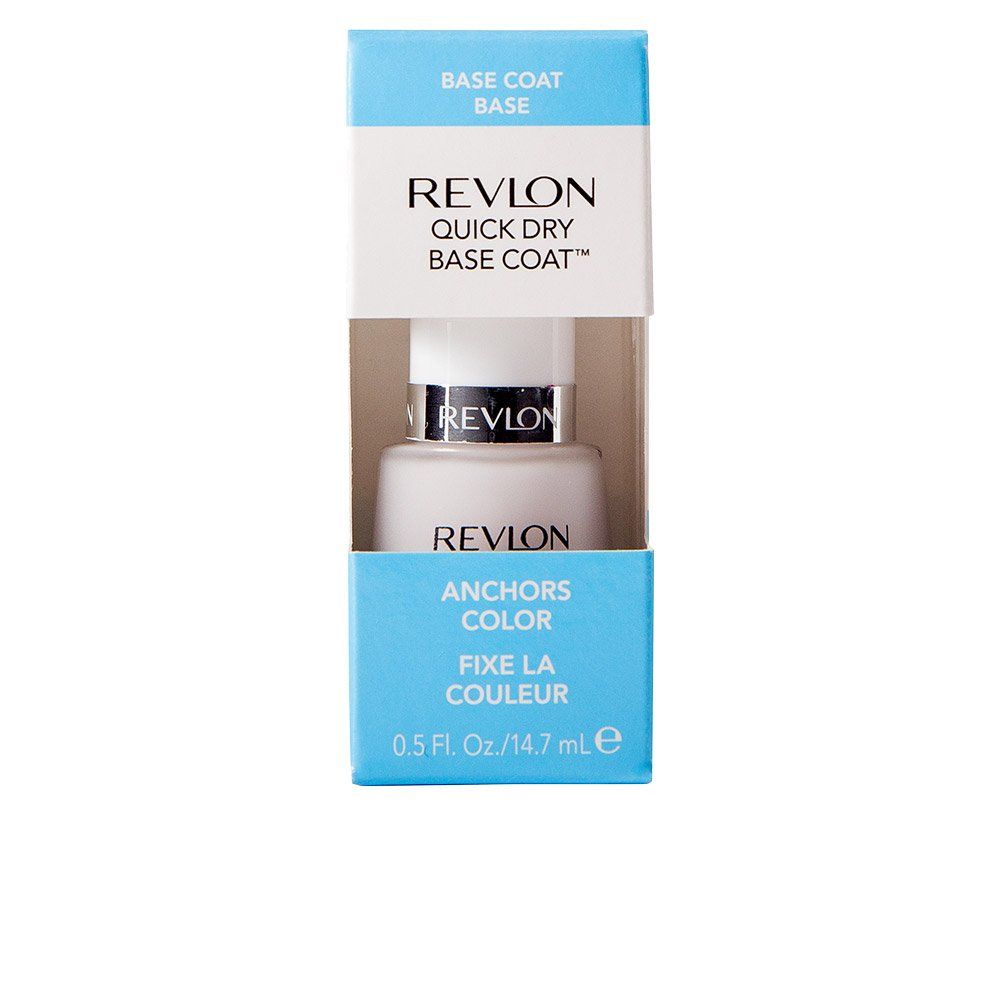 Revlon Base Coat Nail Polish, Quick Dry Nail Polish, Chip Resistant Longwear Formula, High Shine Finish, Quick Dry Base Coat, Clear, 0.5 Fl Oz