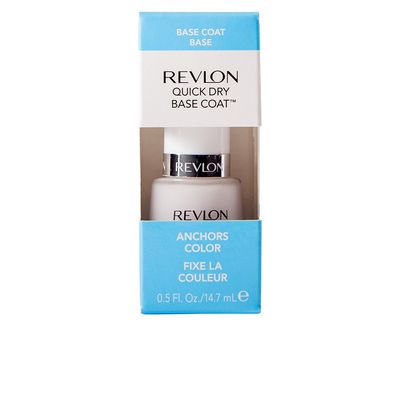 Revlon Base Coat Nail Polish, Quick Dry Nail Polish, Chip Resistant Longwear Formula, High Shine Finish, Quick Dry Base Coat, Clear, 0.5 Fl Oz