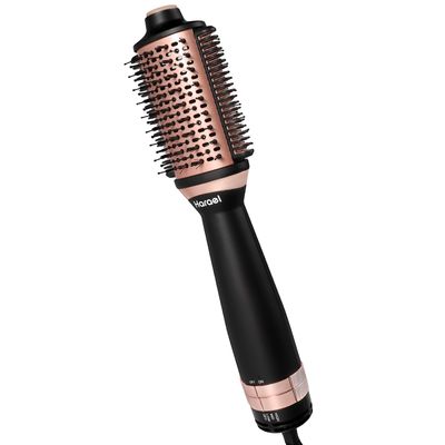 Harael Blow Dryer Brush Hair Dryer Brush in One, 4 in 1 for Drying Straightening Curling Volumizing Hair, Heated CombBlow Dryer Brush, Dual Mode Hot Air Brush for All Hair Types, Rose Gold
