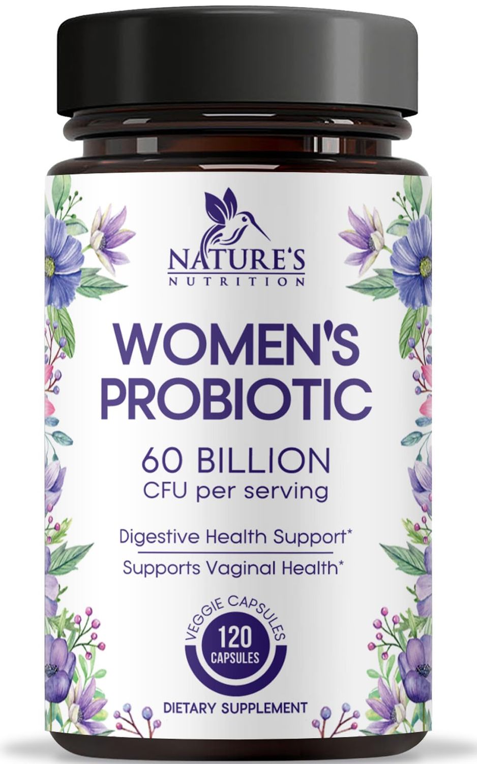 Probiotics for Women 60 Billion CFU - 16 Strains, Digestive Health, Vaginal pH Immune Support, Prebiotics Cranberry, Gut Health Urinary Support, Shelf Stable Women&#39;s Probiotic - 120 Capsules