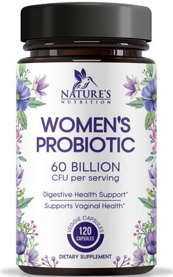 Probiotics for Women 60 Billion CFU - 16 Strains, Digestive Health, Vaginal pH Immune Support, Prebiotics Cranberry, Gut Health Urinary Support, Shelf Stable Women&#39;s Probiotic - 120 Capsules
