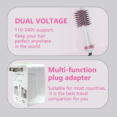 Dual Voltage Hair Dryer Brush,Travel Hair Dryer Brush,Hair Dryer Brush,Blow Dryer Brush,Small Hair Dryer Brush,4 in 1 Hair Dryer and Styler Volumizer,110V-120V220V-240V