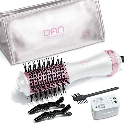 Dual Voltage Hair Dryer Brush,Travel Hair Dryer Brush,Hair Dryer Brush,Blow Dryer Brush,Small Hair Dryer Brush,4 in 1 Hair Dryer and Styler Volumizer,110V-120V220V-240V