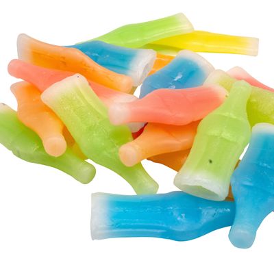Wax Bottles - 2 lbs of Nostalgic Assorted Colored Fruit Flavored Liquid Filled Chewy Wax Bottles