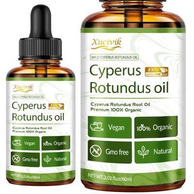 Xucivik Cyperus Rotundus Oil for Hair Removal,100 Natural Cyprus Oil, Reduces Hair Growth, Soothes Skin, Ideal for Men Women, 60ml
