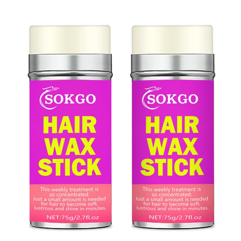 Hair Wax Stick, Hair Wax, Wax Stick for Hair Slick Stick, Hair Wax Stick for Flyaway Hair Wax, Hair Edge Control, Broken Hair Fixing, Curly Hair, Wigs, Non-greasy Styling Wax Cream