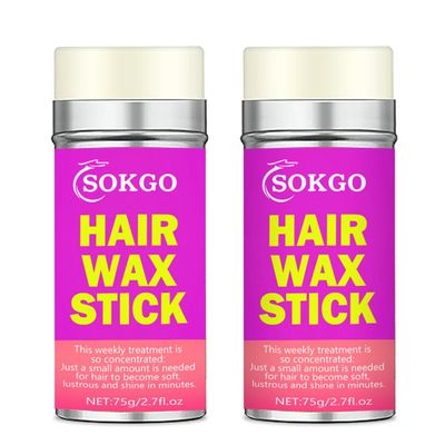 Hair Wax Stick, Hair Wax, Wax Stick for Hair Slick Stick, Hair Wax Stick for Flyaway Hair Wax, Hair Edge Control, Broken Hair Fixing, Curly Hair, Wigs, Non-greasy Styling Wax Cream