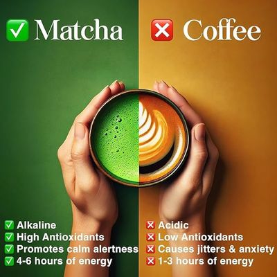 ONE WITH TEA Matcha Powder USDA ORGANIC Ceremonial Matcha, Hot or Iced, Smoothies Authentic Japanese Green Tea Powder, MADE IN JAPAN 2 OZ