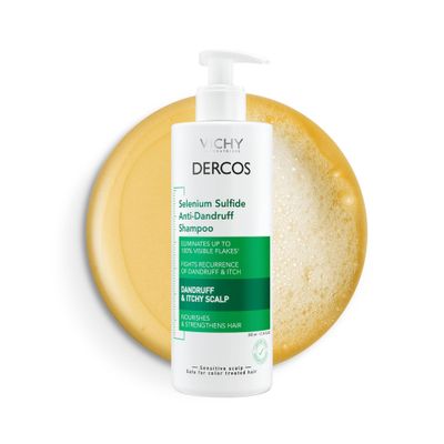 Dercos Anti Dandruff Shampoo, Dry Scalp Treatment and Itch Relief. Prescription Strength Comparable to 2 Ketoconazole, for Mild to Severe Dandruff-Prone Hair Flaky, Itchy Scalps, 13.5 Fl. Oz.