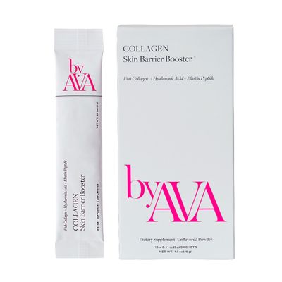 byAVA Marine Collagen Powder Skin Barrier Booster Unflavored Fish Collagen Peptides with Elastin, Hyaluronic Acid, Biotin Vitamin C 15 Travel Stick Packets