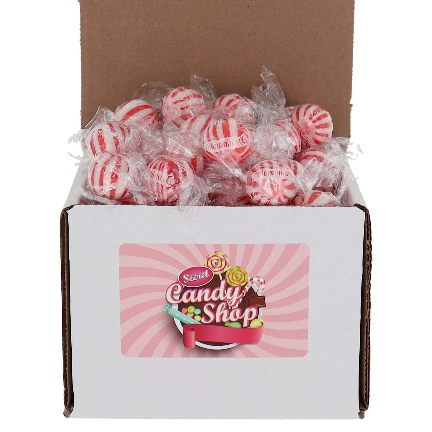 SECRET CANDY SHOP Colombina Jumbo Mint Balls Peppermint Candy in Box (Individually Wrapped) (Peppermint, 1lb)