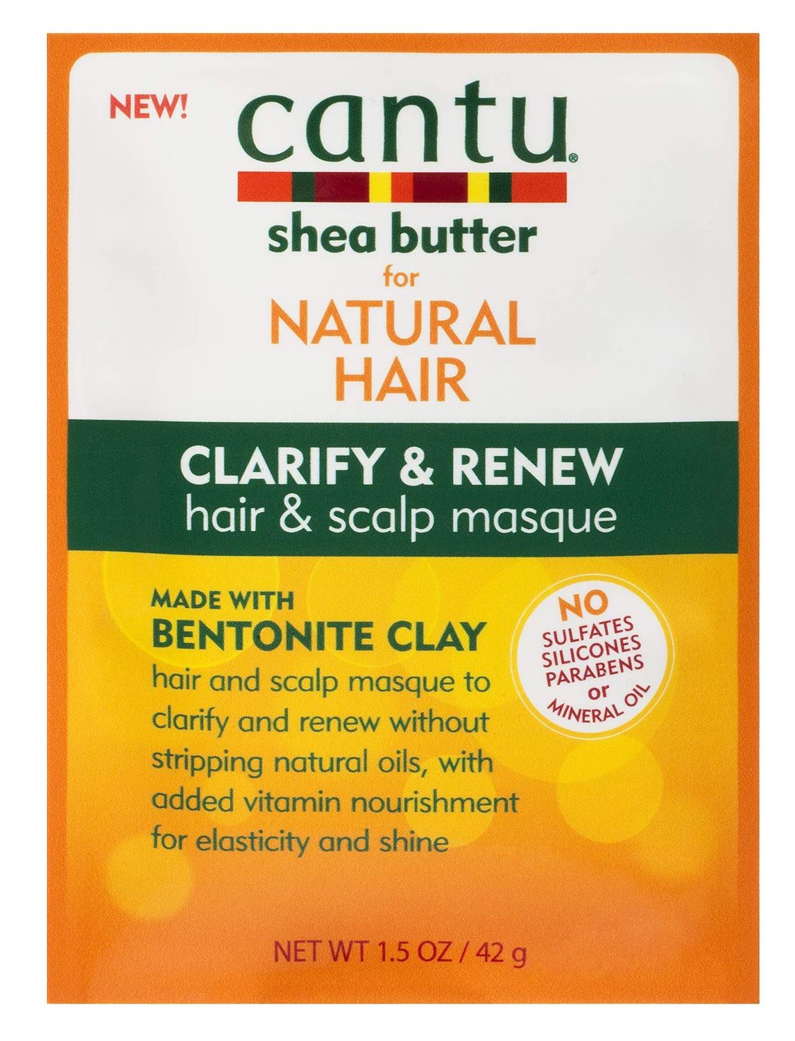 Cantu Natural Hair Clarify Renew Hair Scalp Masque 1.5 Ounce (6 Pieces)